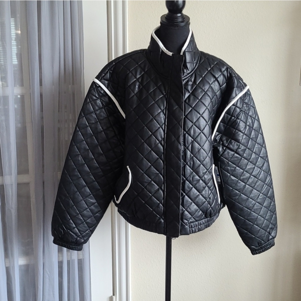 💕NWT Andrew Marc Sport Faux Leather Jacket💕 - Picture 10 of 12